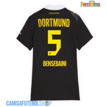 Camisa de time de futebol Borussia Dortmund Ramy Bensebaini #5 Replicas 2º Equipamento Feminina 2026-27 Manga Curta